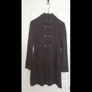 Double Buttoned Knit Grey Jacket